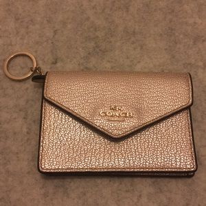 Coach leather keychain wallet